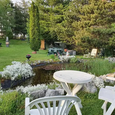 Ein Garten an der Unterkunft Schau ins Land