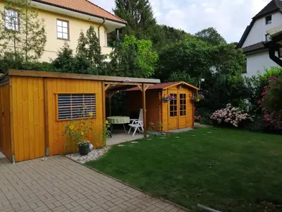 Ein Garten an der Unterkunft Harzer Fitnessloft