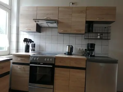 Küche/Küchenzeile in der Unterkunft Harzer Fitnessloft