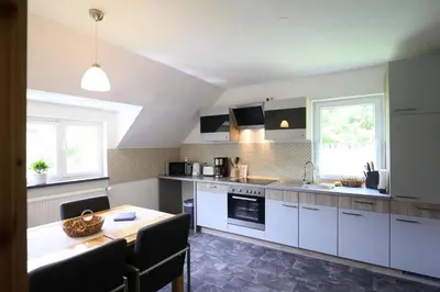 Küche/Küchenzeile in der Unterkunft Ferienwohnung Harzurlaub-Schierke