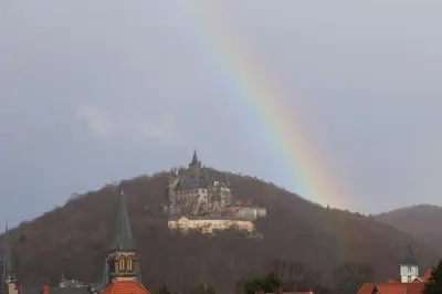 Ein allgemeiner Bergblick oder ein Berglick von der Ferienwohnung aus