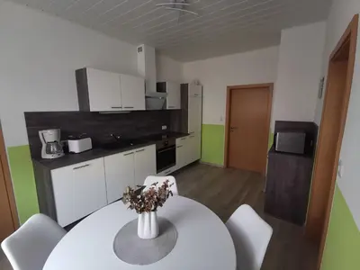 Küche/Küchenzeile in der Unterkunft Ferienwohnung Hosang