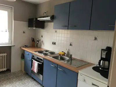 Küche/Küchenzeile in der Unterkunft Ferienwohnung Serin