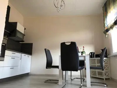Küche/Küchenzeile in der Unterkunft Ferienwohnung Harzerfuchs