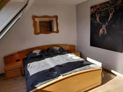 Ein Bett oder Betten in einem Zimmer der Unterkunft Traumharz