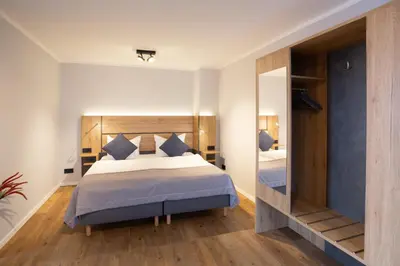 Ein Bett oder Betten in einem Zimmer der Unterkunft Chalet Bergzeit Studio 2