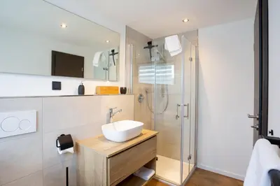 Ein Badezimmer in der Unterkunft Chalet Bergzeit Studio 2