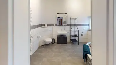 Ein Badezimmer in der Unterkunft Ihr Zuhause in Jakobi's Straße