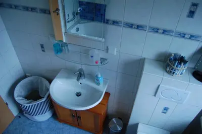 Ein Badezimmer in der Unterkunft Harz Haus Kati - Fewo Talblick