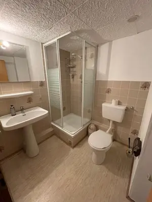 Ein Badezimmer in der Unterkunft 