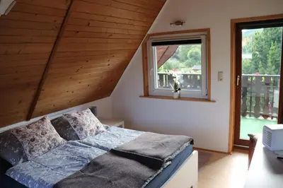 Ein Bett oder Betten in einem Zimmer der Unterkunft Ferienhaus Geli