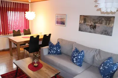 Ein Sitzbereich in der Unterkunft Ferienhaus Geli