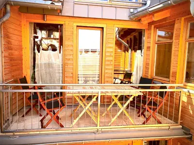 Ein Balkon oder eine Terrasse in der Unterkunft Gemütliche ökologische Ferienwohnung OG Innenstadt