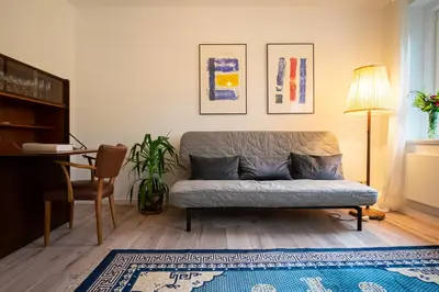 Ein Sitzbereich in der Unterkunft Altstadt Apartment