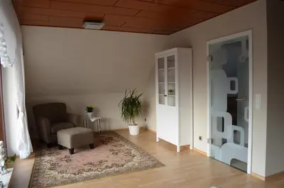 Ein Sitzbereich in der Unterkunft Ferienwohnung Wiskow in Goslar