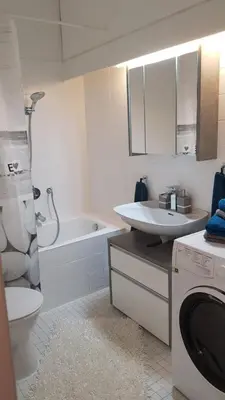 Ein Badezimmer in der Unterkunft Ferienwohnung Univers 2