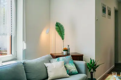 Ein Sitzbereich in der Unterkunft Villa Waldnest