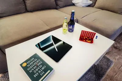 Ein Sitzbereich in der Unterkunft Wurmberg Baude 2
