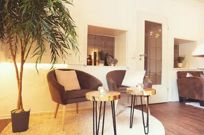 Ein Sitzbereich in der Unterkunft Hotel Mein Bergblick