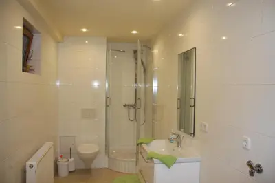 Ein Badezimmer in der Unterkunft Ferienwohnung Am Steinbachtal