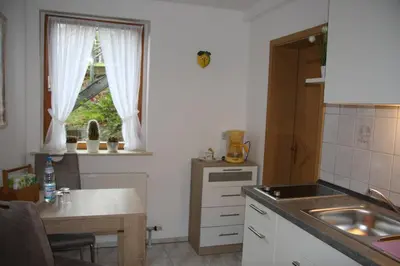 Küche/Küchenzeile in der Unterkunft Ferienwohnung Am Steinbachtal