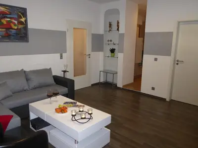 Ein Sitzbereich in der Unterkunft weiss-ferienwohnung