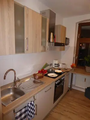 Küche/Küchenzeile in der Unterkunft weiss-ferienwohnung
