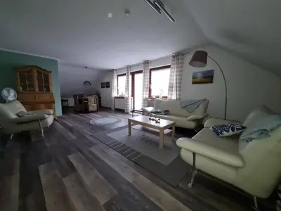 Ein Sitzbereich in der Unterkunft Ravensbergblick - harzlich willkommen in Bad Sachsa