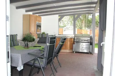 Küche/Küchenzeile in der Unterkunft Ferienhaus Glücksmoment