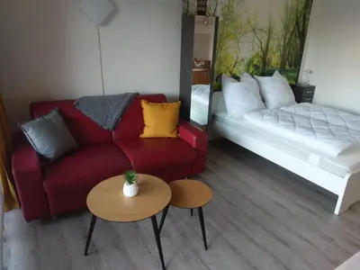 Ein Sitzbereich in der Unterkunft Berg Harmonie Haus 4 Jahreszeiten