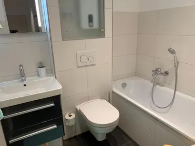 Ein Badezimmer in der Unterkunft Harzfewo Köhnke 7