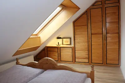 Ein Bett oder Betten in einem Zimmer der Unterkunft Mitten in Braunlage mit tollem Ausblick