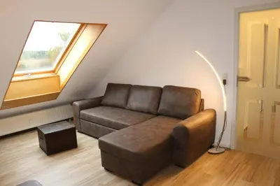 Ein Sitzbereich in der Unterkunft Mitten in Braunlage mit tollem Ausblick