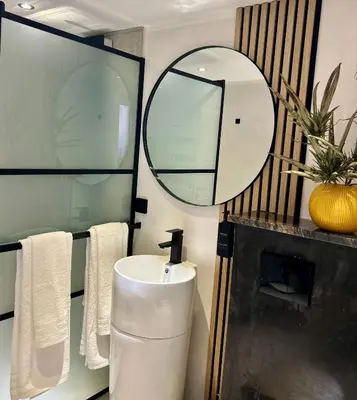 Ein Badezimmer in der Unterkunft Die Altstadt Appartements Caprice