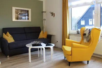 Ein Sitzbereich in der Unterkunft Am Skilift