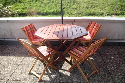 Ein Balkon oder eine Terrasse in der Unterkunft Am Skilift