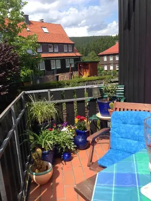 Ein Balkon oder eine Terrasse in der Unterkunft FeWo Inge Reiter