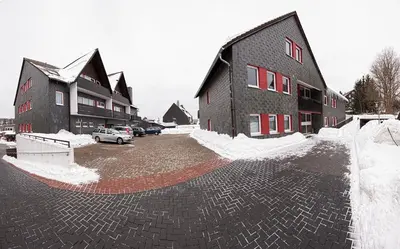 Appartementanlage Vierjahreszeiten im Winter