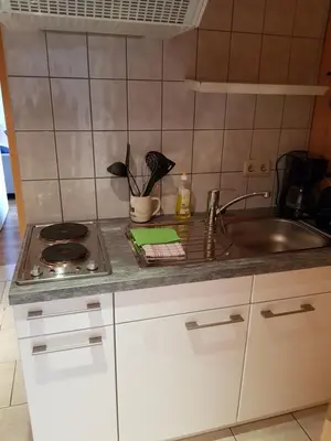 Küche/Küchenzeile in der Unterkunft Elfrida