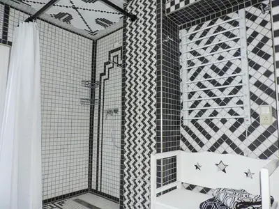 Ein Badezimmer in der Unterkunft Stilvolles Ferienhaus Artdeco