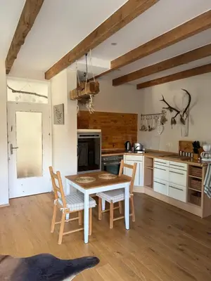 Küche/Küchenzeile in der Unterkunft Ferienwohnung Sternstube De Luxe
