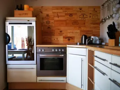 Küche/Küchenzeile in der Unterkunft Ferienwohnung Sternstube De Luxe