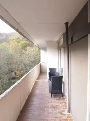 Ein Sitzbereich in der Unterkunft Ferienwohnung Fynns PeerLe