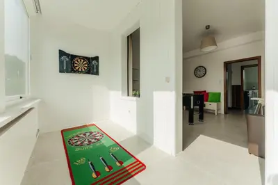 TV/Unterhaltungsangebot in der Unterkunft Haus Sonnblick - Gruppenhaus - bis zu 42 Personen - großer Gemeinschaftsbereich - Billiard - Soccer - Dart - Garten