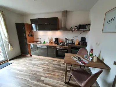 Küche/Küchenzeile in der Unterkunft FaFeWo Ferienwohnungen mit Sternekomfort in Tanne Harz