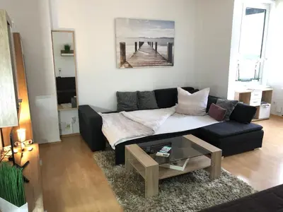 Ein Sitzbereich in der Unterkunft Ferienwohnung Linnea - TOP Lage direkt in Braunlage