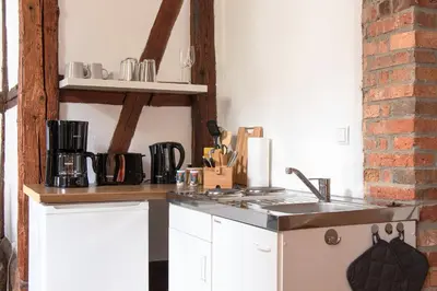 Küche/Küchenzeile in der Unterkunft Ferienwohnung Venus