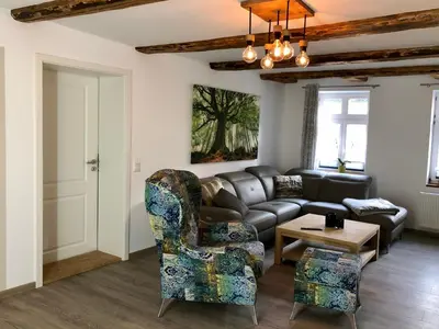 Ein Sitzbereich in der Unterkunft Mountain apart Ferienwohnungen im Harz