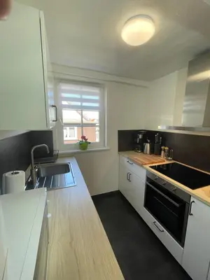 Küche/Küchenzeile in der Unterkunft Ferienwohnung Am Bündheimer Schloss