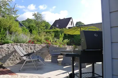 Ein Garten an der Unterkunft Bergmannstrost 5 Sterne Ferienwohnung